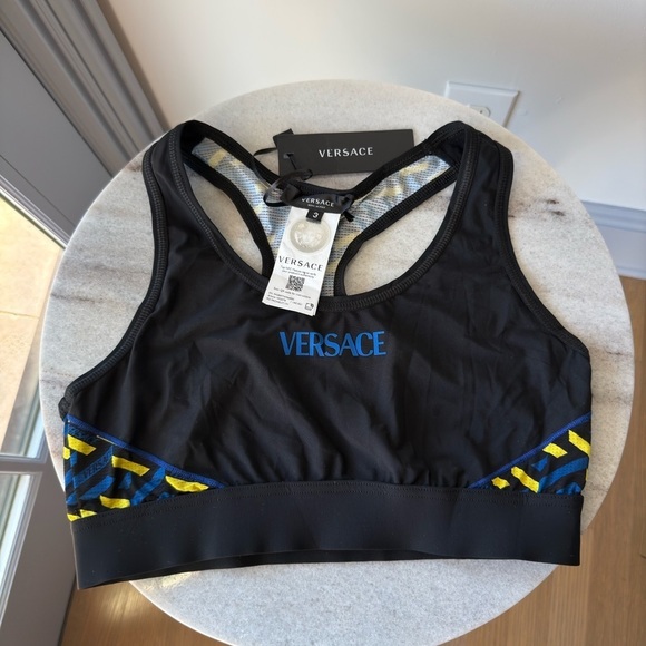 Versace Greca Signature Accent Sports Bra - Picture 6 of 8